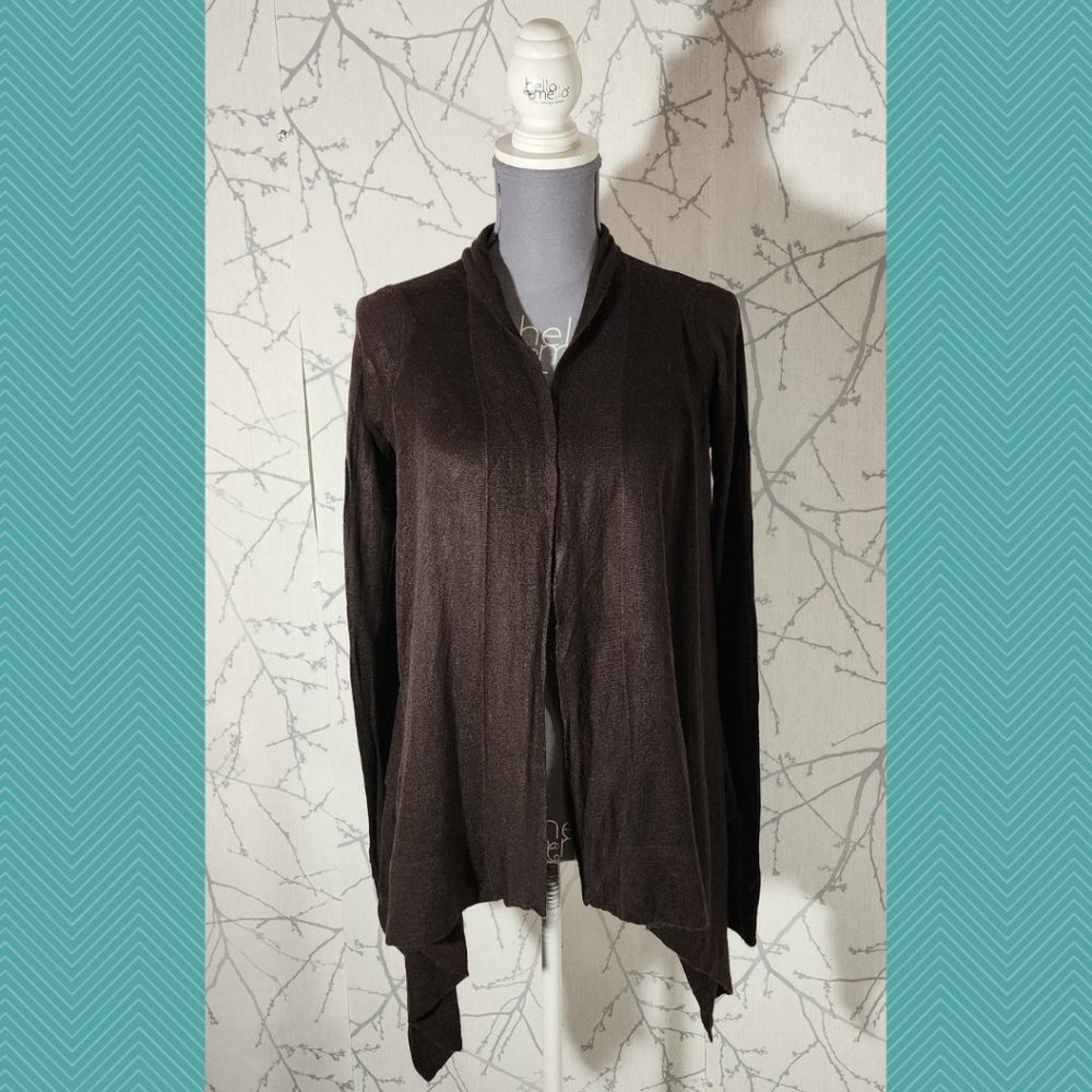 Line Brown Modal Cashmere Blend Open Front Cardigan